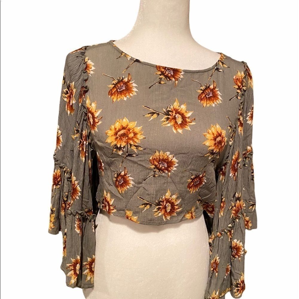 Hommage From Los Angeles Boho Crop Top Shirt  Sz Small